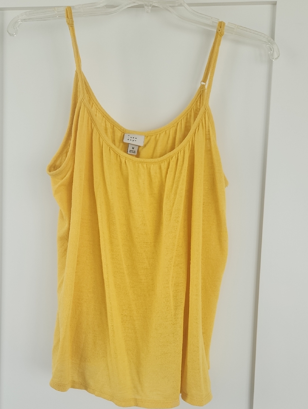 a new day Yellow Scoop Neck Adjustable-Strap Camisole Size Medium